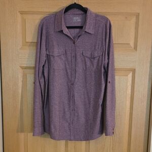 Eddie Bauer Maroon Women's Long Sleeve Shirt‎